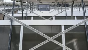 Impianto fotovoltaico - sistemi di fissaggio pannelli fotovoltaici Strutture su tetto con shed - FLII PERIN -San Vendemiano - Treviso