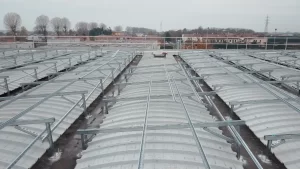 SONEPAR - Piove di Sacco (PD) - Cupolino su trave - 100kW - Impianto fotovoltaico sistemi di fissaggio pannelli fotovoltaici per Strutture su cupolino
