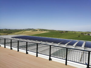 sistemi di fissaggio pannelli fotovoltaici per montaggio su tetto a cupolino fissaggio su trave Y Teknoimpianti Montegridolfo4