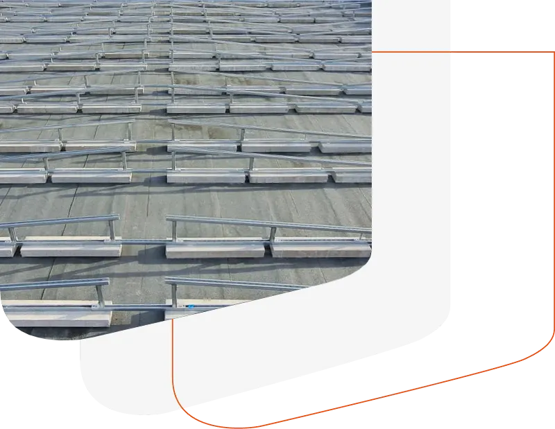 strutture per montaggio pannelli fotovoltaici su tetto piano a vela e est ovest 4