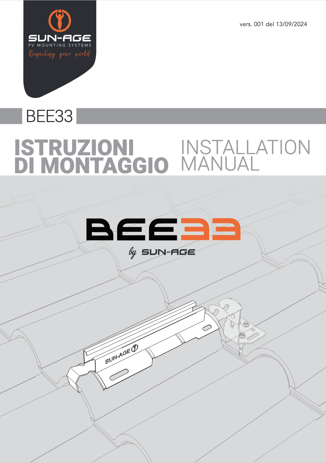 manuale staffa universale BEE33 sunage