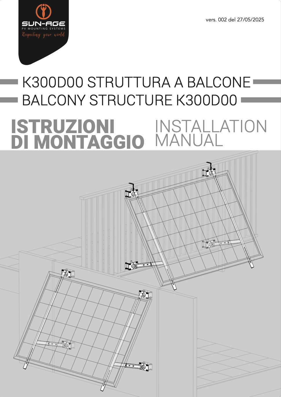 Manuale Installazione K300D00 Triangolo per Balcone 002 270525