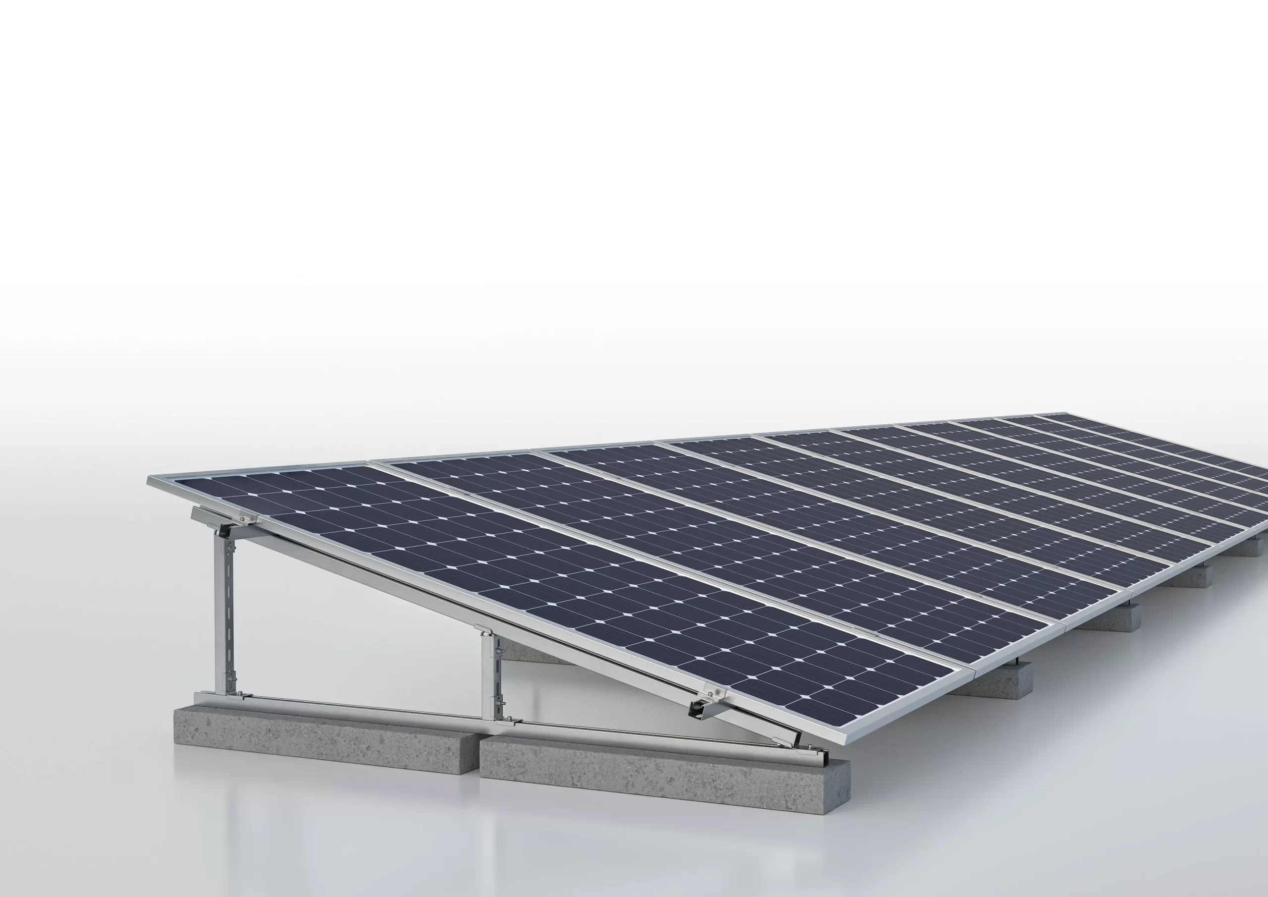triangoli pannelli fotovoltaici montaggio fotovoltaico impianti solari senza forare capannoni industriali agricoli tetti piani