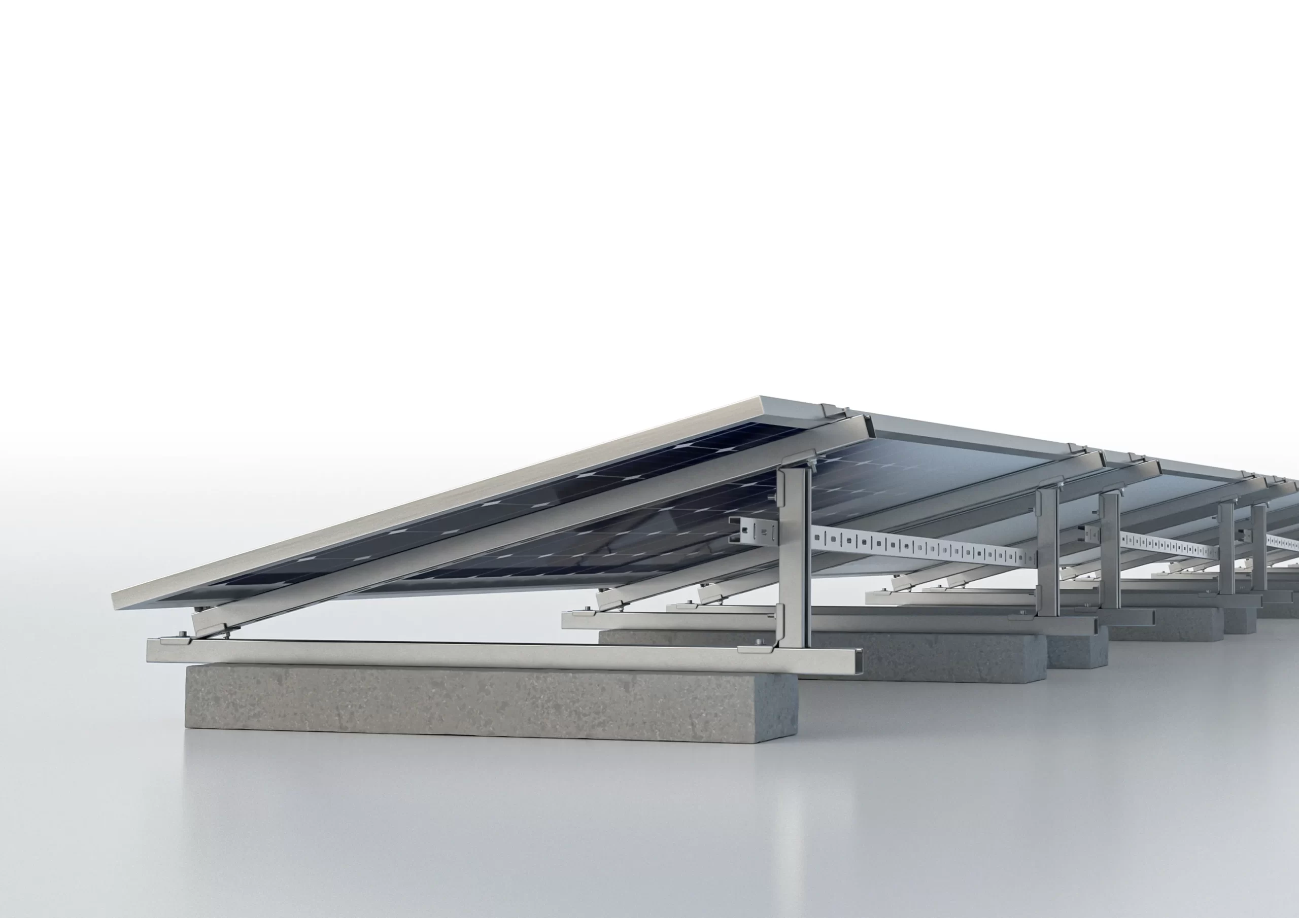 triangoli pannelli fotovoltaici montaggio fotovoltaico impianti solari senza forare capannoni industriali agricoli tetti piani