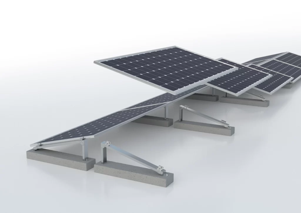 triangoli pannelli fotovoltaici montaggio fotovoltaico impianti solari senza forare capannoni industriali agricoli tetti piani