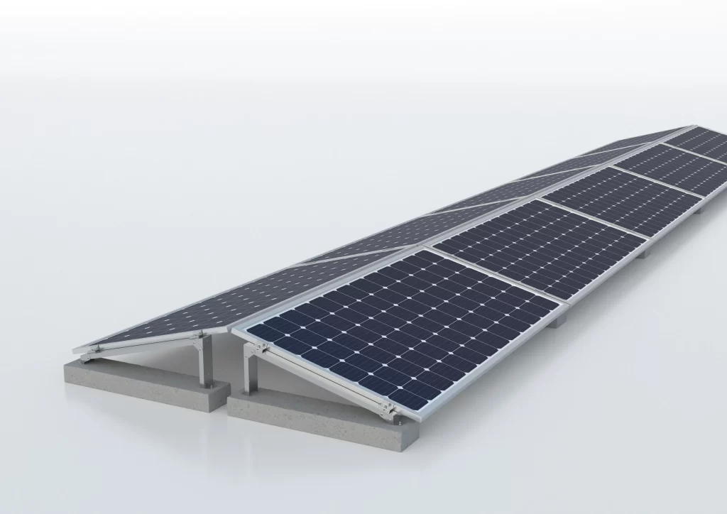 triangoli pannelli fotovoltaici montaggio fotovoltaico impianti solari senza forare capannoni industriali agricoli tetti piani