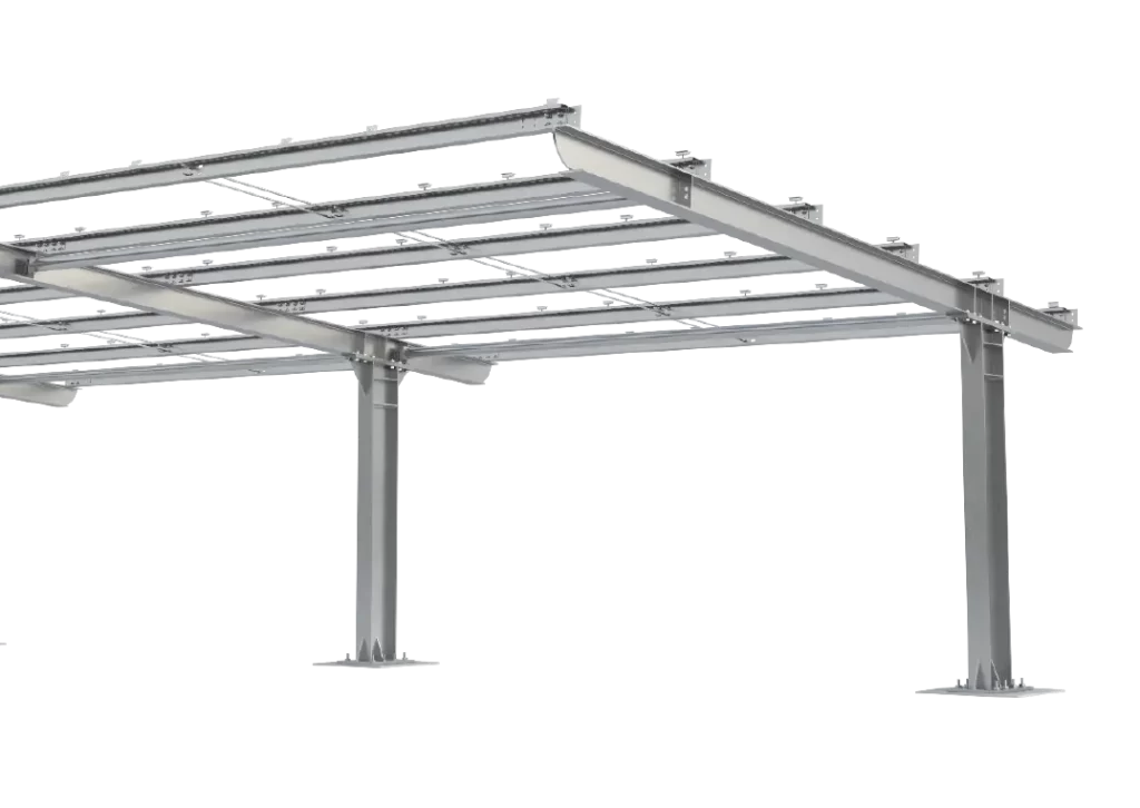 Carport fotovoltaico pensilina parcheggio auto con tettoia di pannelli solari 02
