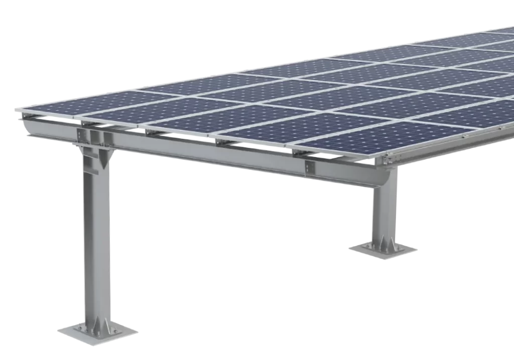 Carport fotovoltaico pensilina parcheggio auto con tettoia di pannelli solari 03